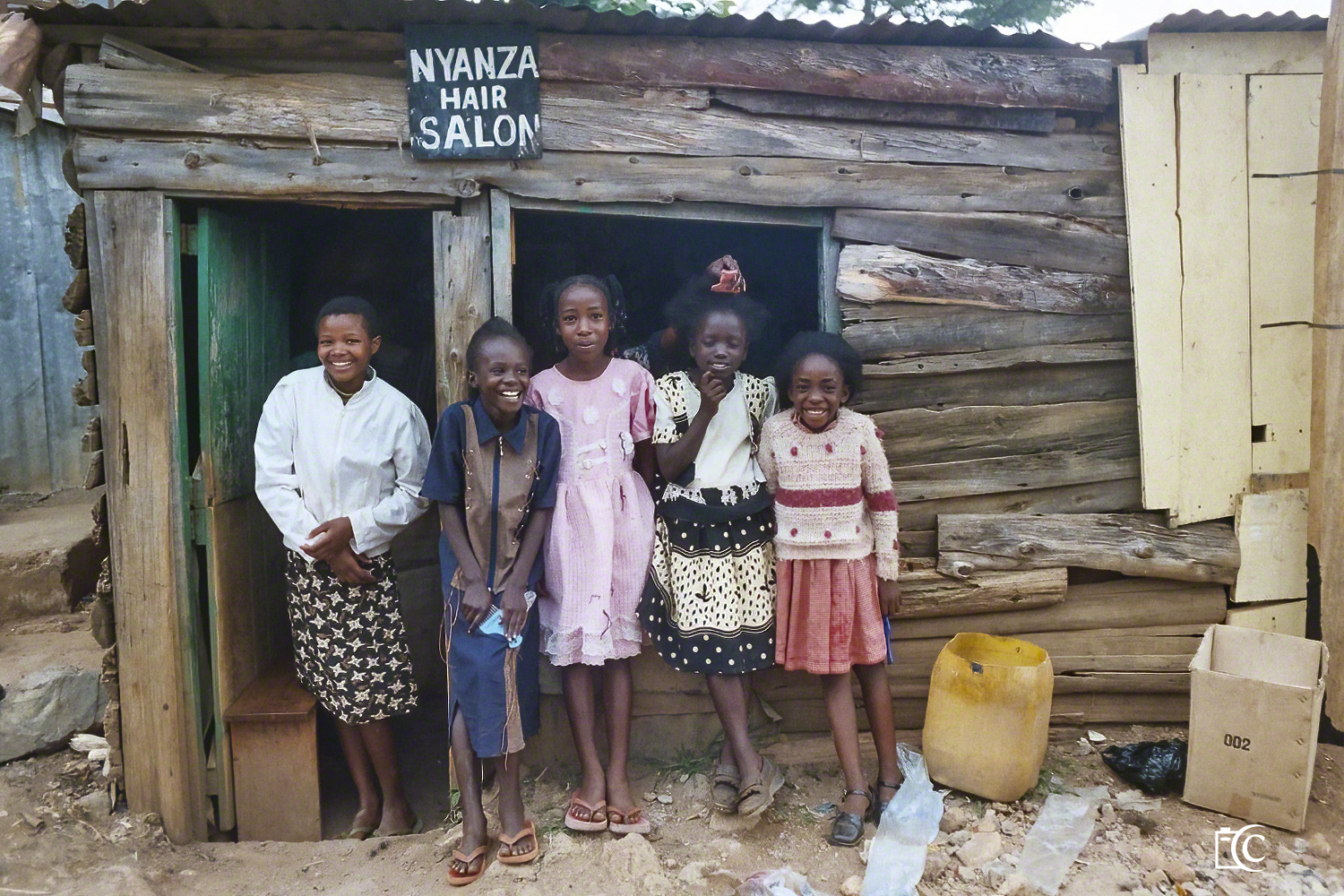 The girls of the Nyanza Hair Salon